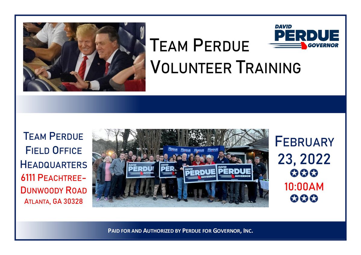 WhitsonOEmory's tweet photo. Please join us in the morning at the office to learn how to get involved to #StopStacey and #SaveGeorgia!
#TeamPerdue #GAPol #LeadRight https://t.co/wCTpAW6glj