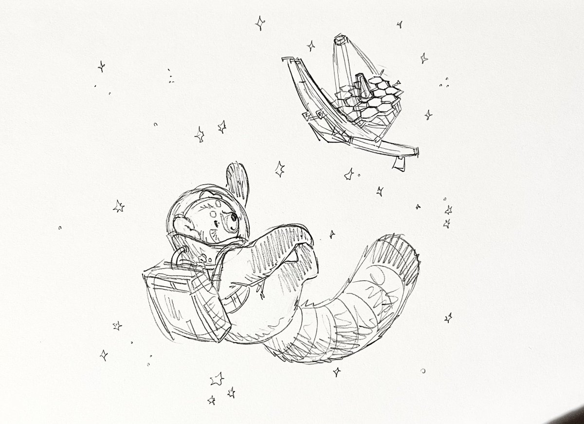 Ok ok…on the theme tonight here is the one doodle that came out…one of these things you can find in space…the other not so much 