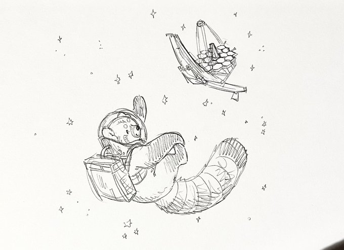 Ok ok…on the theme tonight here is the one doodle that came out…one of these things you can find in space…the other not so much 