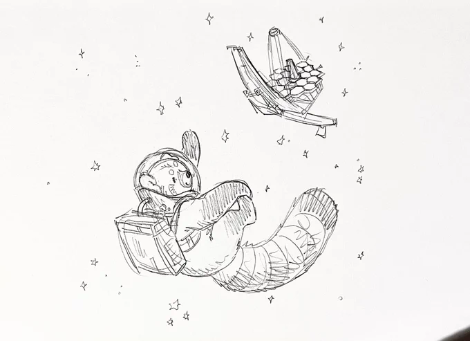 Ok ok…on the theme tonight here is the one doodle that came out…one of these things you can find in space…the other not so much 