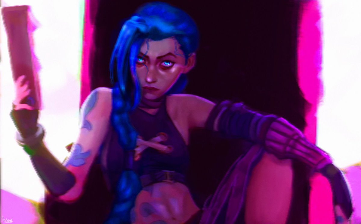 FrostCreativ's tweet image. Who else has watched #arcane? I’m still not over it guys, anyone want to rant 😭 take this art in the meantime, I can’t stop painting #jinx! I’m having fun playing with new human painting styles. 
#art #artistsontwitter #painting #fanart #arcanefanart #artwork #artshare #animated