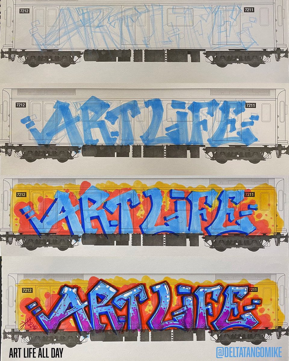 deltatangomike's tweet photo. A lil bit of market action w #admarker on my #subwaygraffitisketchbook for funsies.
I have to draw because the #ArtLife demands it!
#chartpak #ATL #DrawDaily https://t.co/oAdfpBAENW