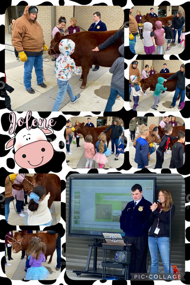 We had an amazing presentation this morning with <a href="/Jvorachard/">Julee Vorachard</a> Colin &amp; Jolene the 🐄 this morning on Agricultural engineering! ✌️❤️🐻🐮 #BeCannonProud #CanKinder <a href="/canSTEM/">Cannon Cubs</a>