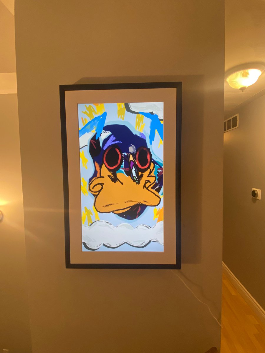 JARStudio_'s tweet photo. How recently acquired JAR Heads #476 looks on @FinnerCNFT 's wall.

Thank you for sharing with us! https://t.co/pFJsd8B7Fg