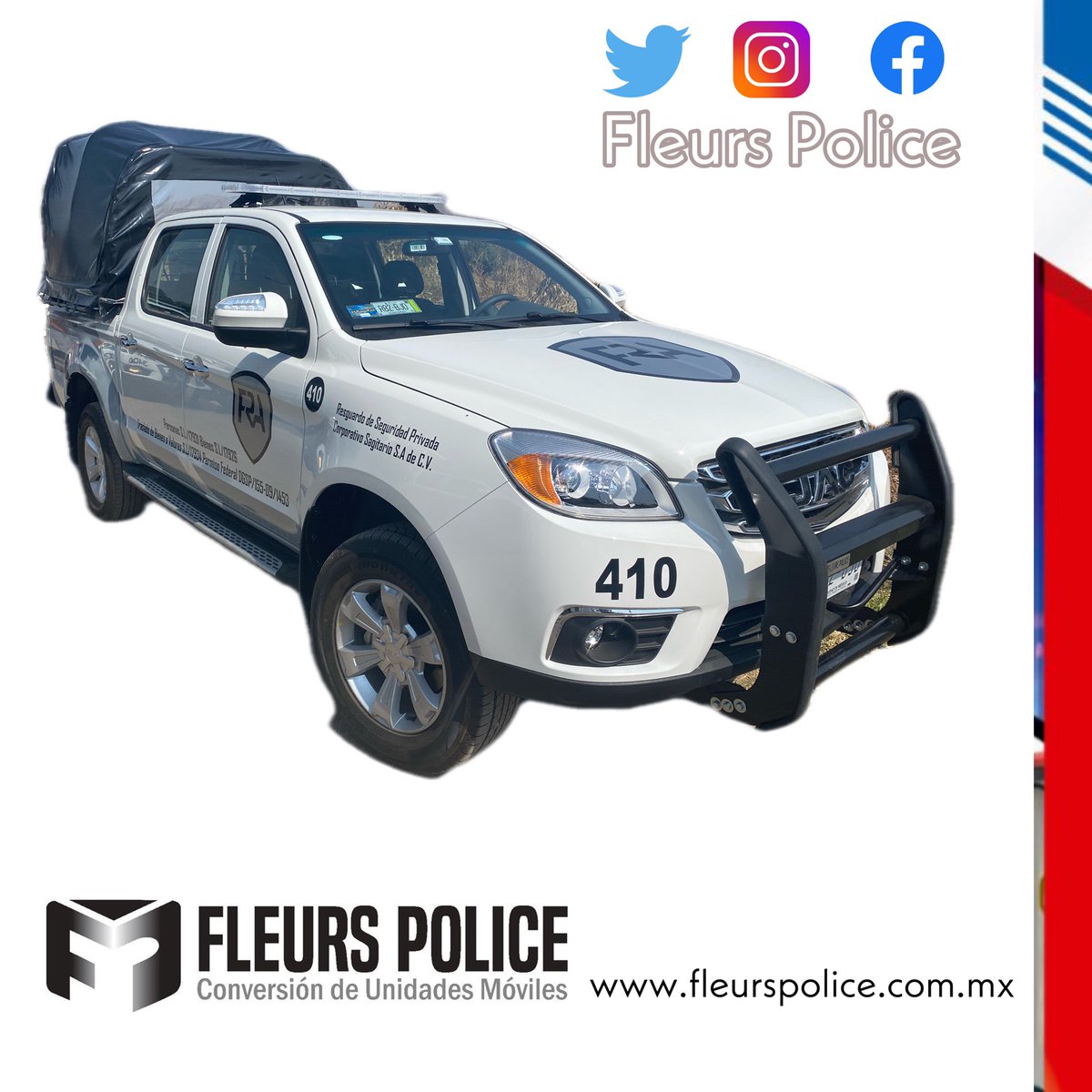 FleursPolice's tweet photo. Conversión de unidades #vehículosbalizados #patrullasPickup #PatrullaSedan #PatrullaMotoPatrulla #CuatriMotoPatrulla #SeguridadPrivada #Rotulación #Balizados #EquipamientoVehiculos #patrullaparticular
Síguenos en nuestras redes sociales @FleursPolice https://t.co/Z88DOoRdli https://t.co/ClD7zTbocc
