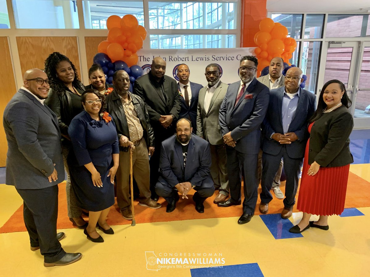 RepNikema's tweet photo. As a former special needs educator, I know all children can succeed when given tools to thrive. The @JLewisInvictus Student &amp; Community Service Center will serve and support children and families in a #BelovedCommunity . Thank you @apsupdate and all those who made this possible! https://t.co/cKgAel3BKK
