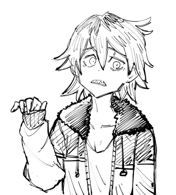 これは意外と描いたことは無かったけどかなり好きっぽいタイプのキャラの落書き 