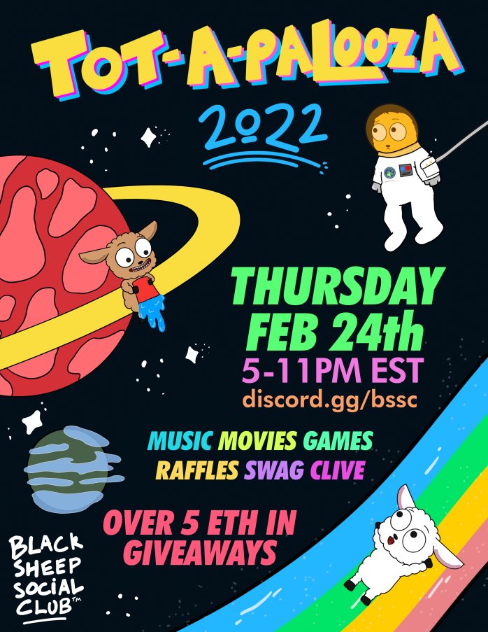 NachoFrancoTaco's tweet photo. I think undoubtedly my favorite project right now, @BlackSheepSCNFT is hosting an end of mint party on Thursday and it's bound to be a fantastic event! Don't miss out on your opportunity to mint one of these tots before they're only available on #opensea!

https://t.co/6ithH4YBZB https://t.co/1FQb8tEkhg