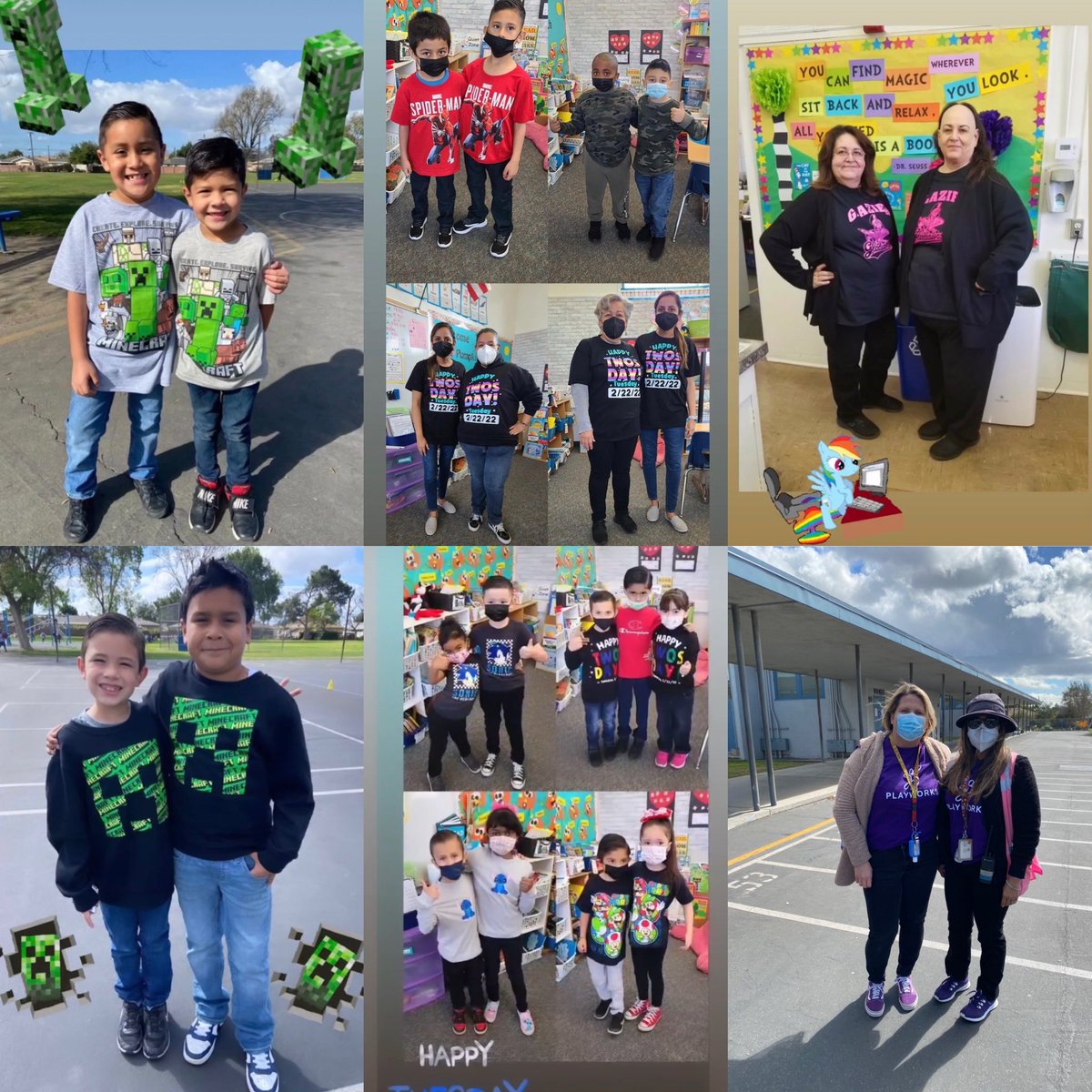 MVonetta's tweet photo. Today we celebrated 2/22/22 or 2uesday with twin day at Glazier! #22222Day #nlmusd #glazier https://t.co/c9zf4Npv2d