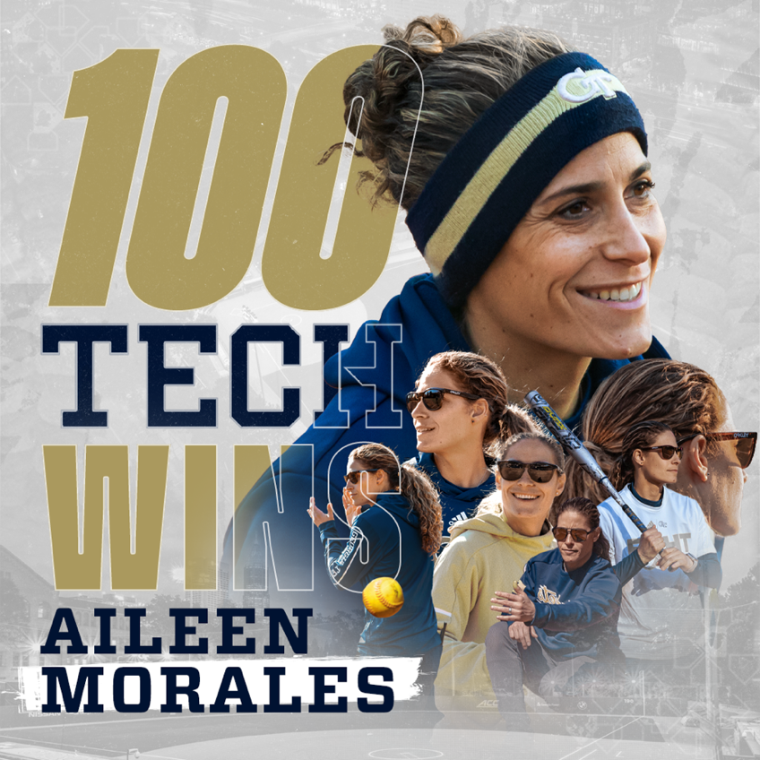 Georgia Tech Softball 🥇🥇🥇🥇🥇 (@gatechsoftball) on Twitter photo 1⃣0⃣0⃣ 𝐃𝐔𝐁𝐒 (and counting...📈)
𝙃𝙐𝙂𝙀 congrats to <a href="/Coach_A_Mo/">coacн мoraleѕ</a> on earning her 𝟙𝟘𝟘𝕥𝕙 win as our skipper at Georgia Tech❕🐝
#BeGold /// #404Institute 1⃣0⃣0⃣ 𝐃𝐔𝐁𝐒 (and counting...📈)
𝙃𝙐𝙂𝙀 congrats to <a href="/Coach_A_Mo/">coacн мoraleѕ</a> on earning her 𝟙𝟘𝟘𝕥𝕙 win as our skipper at Georgia Tech❕🐝
#BeGold /// #404Institute