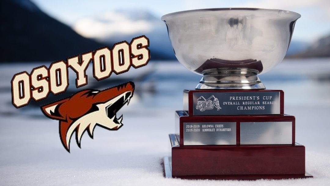 Congratulations to the @KIJHLCoyotes for winning the #KIJHL President's Trophy as regular season champions.