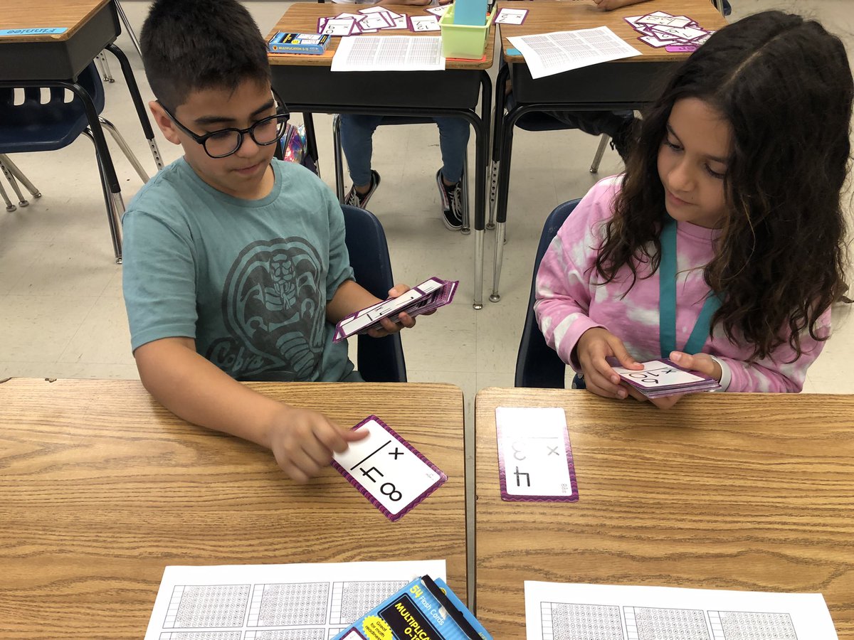MrsSorber's tweet photo. We’re flipping for our math facts during math club! @SeaGateES https://t.co/nyFKQWXmMX