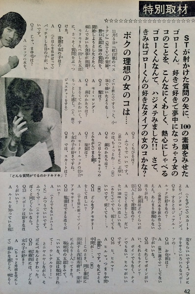 週刊セブンティーン1973年◇西城秀樹/野口五郎/郷ひろみ/結城大