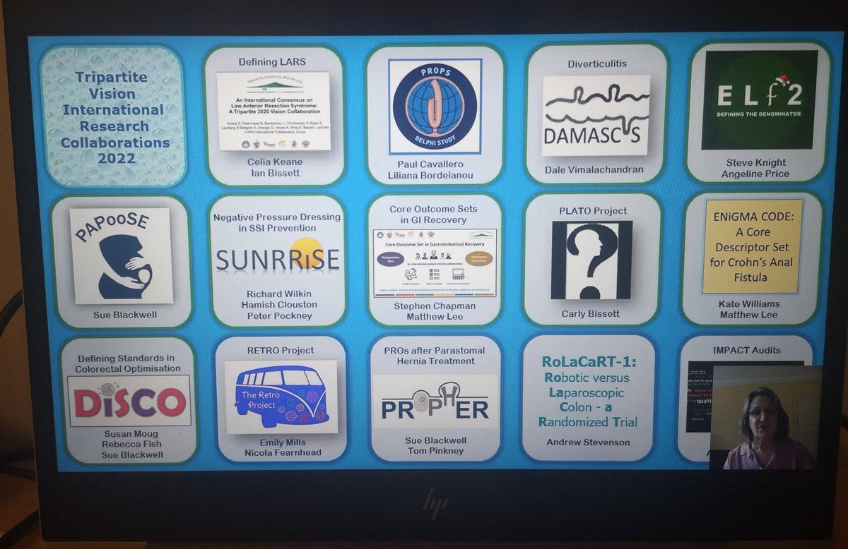 CBizzle1's tweet image. Inspiring session hearing updates from the other Tripartite 2020 Vision Projects. Thanks to Chairs @cam_colorectal @ian_bissett @Tripartite2022.

Some incredible multidisciplinary, international research under way addressing a variety of research questions in #colorectalsurgery