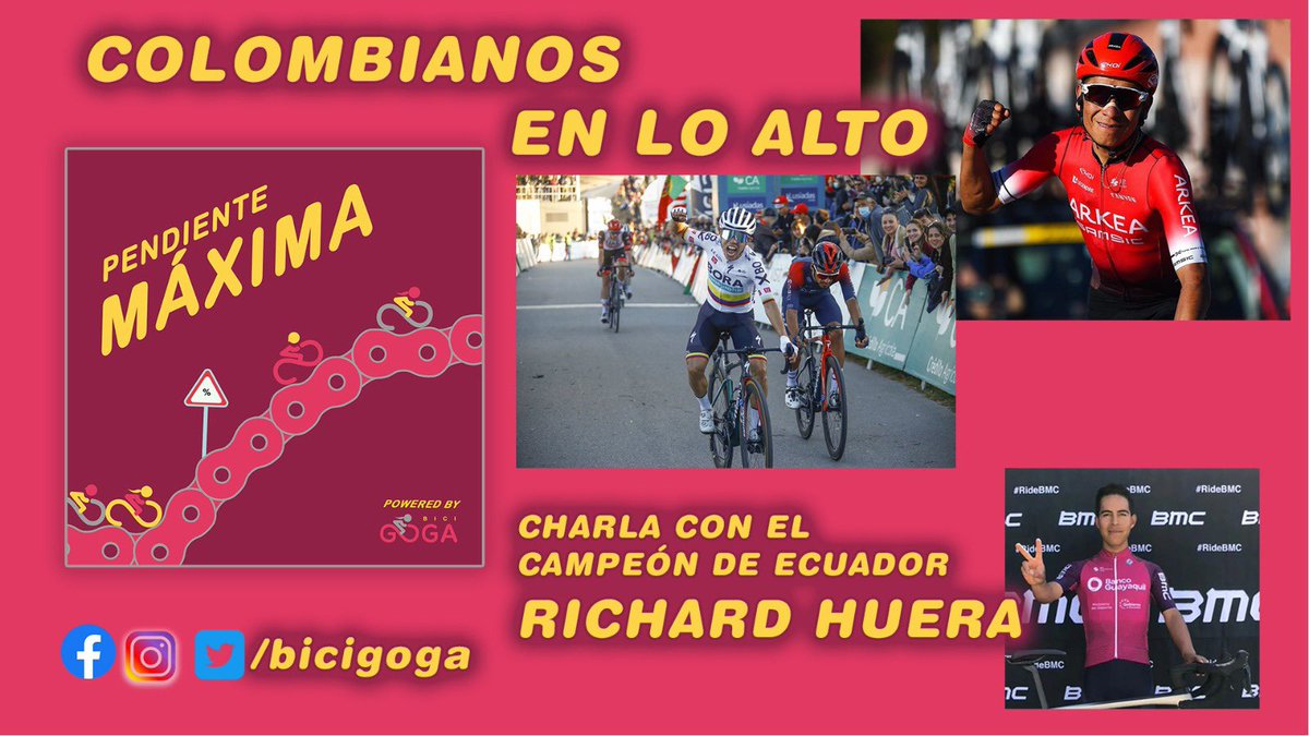 Episodio 112
PENDIENTE MÁXIMA 
Junto a <a href="/MTVCiclismo/">MarisolToroValencia</a> 
🔸Nairo en Febrero y confirmación de calendario
🔹Higuita, López, Martínez 
🔹Qué aporta el UAE Tour
🔸🎙 campeón de ruta 🇪🇨 <a href="/richardhuera425/">Richard Huera</a> 
🔹ciclismo 🚴‍♀️
Link ⬇️
youtu.be/DN7XBGt-DiU