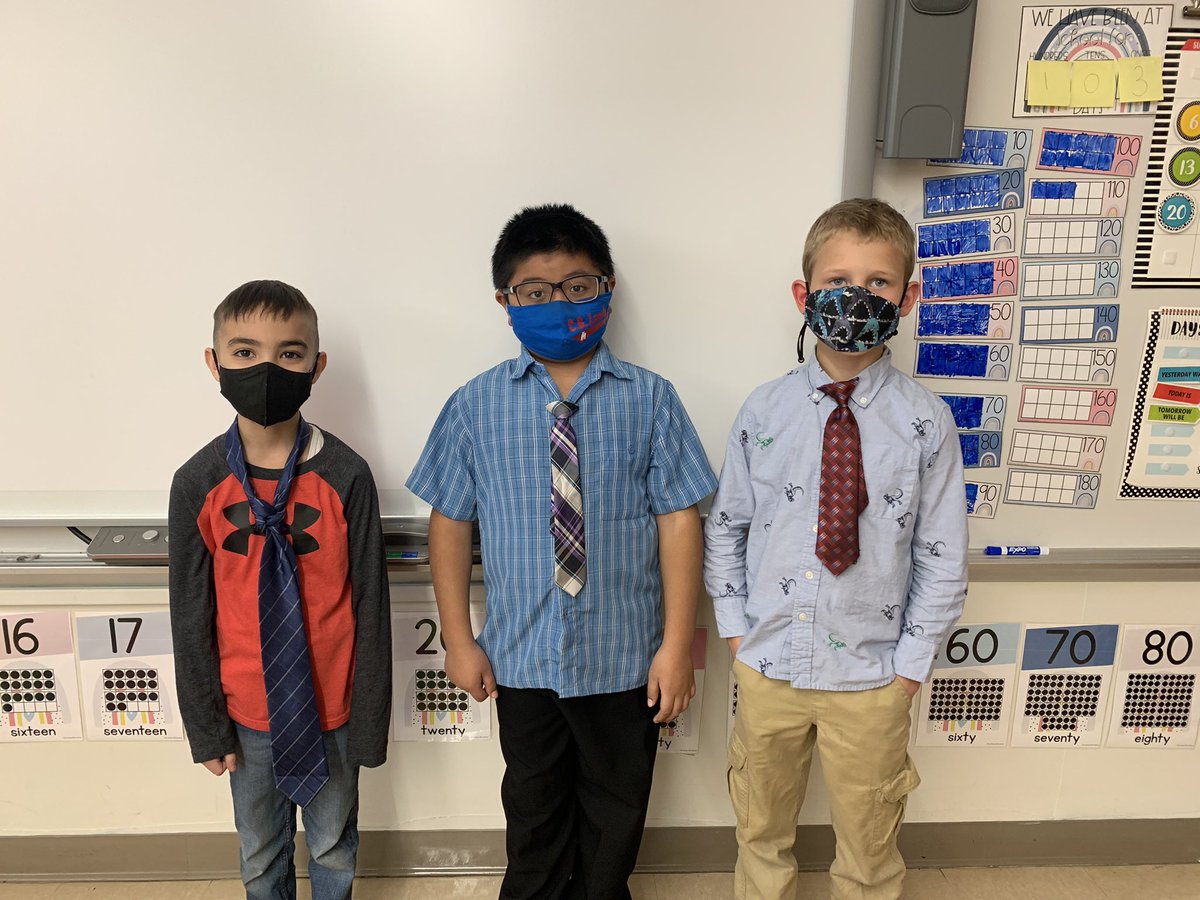 Twinning and showing off our ties on Twosday!