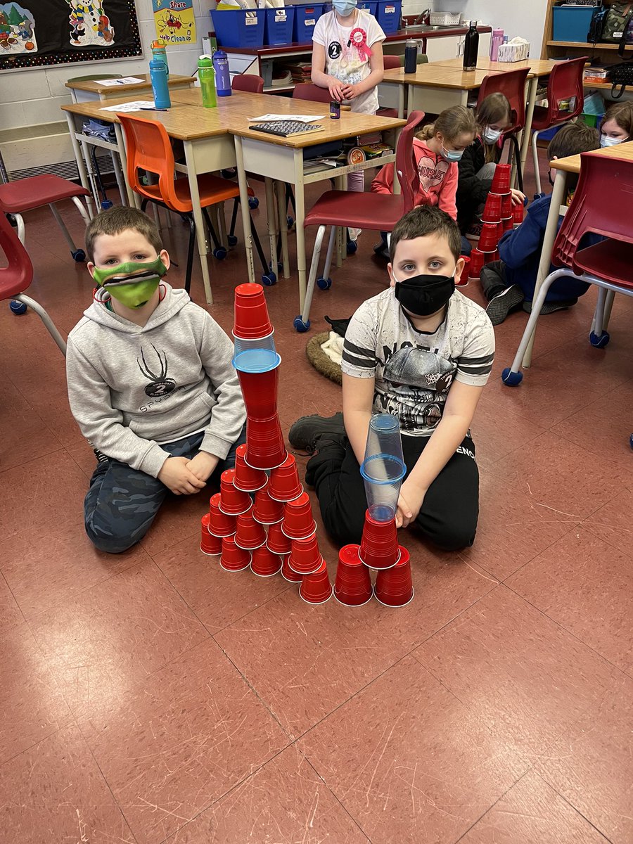 BCE4Wilson's tweet photo. It’s “Twos Day” 02.22.2022 and we’re using 22 cups to make a structure. #tutu #twotwotwotwotwo https://t.co/nolGCFulJe