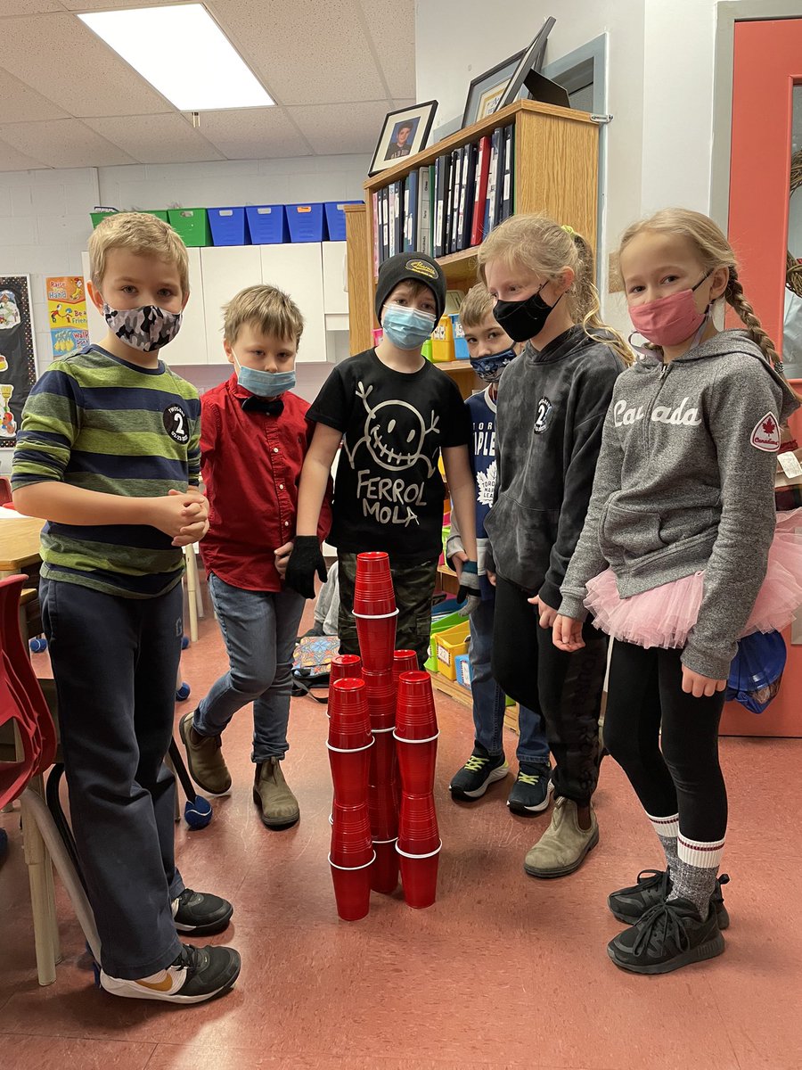 BCE4Wilson's tweet photo. It’s “Twos Day” 02.22.2022 and we’re using 22 cups to make a structure. #tutu #twotwotwotwotwo https://t.co/nolGCFulJe