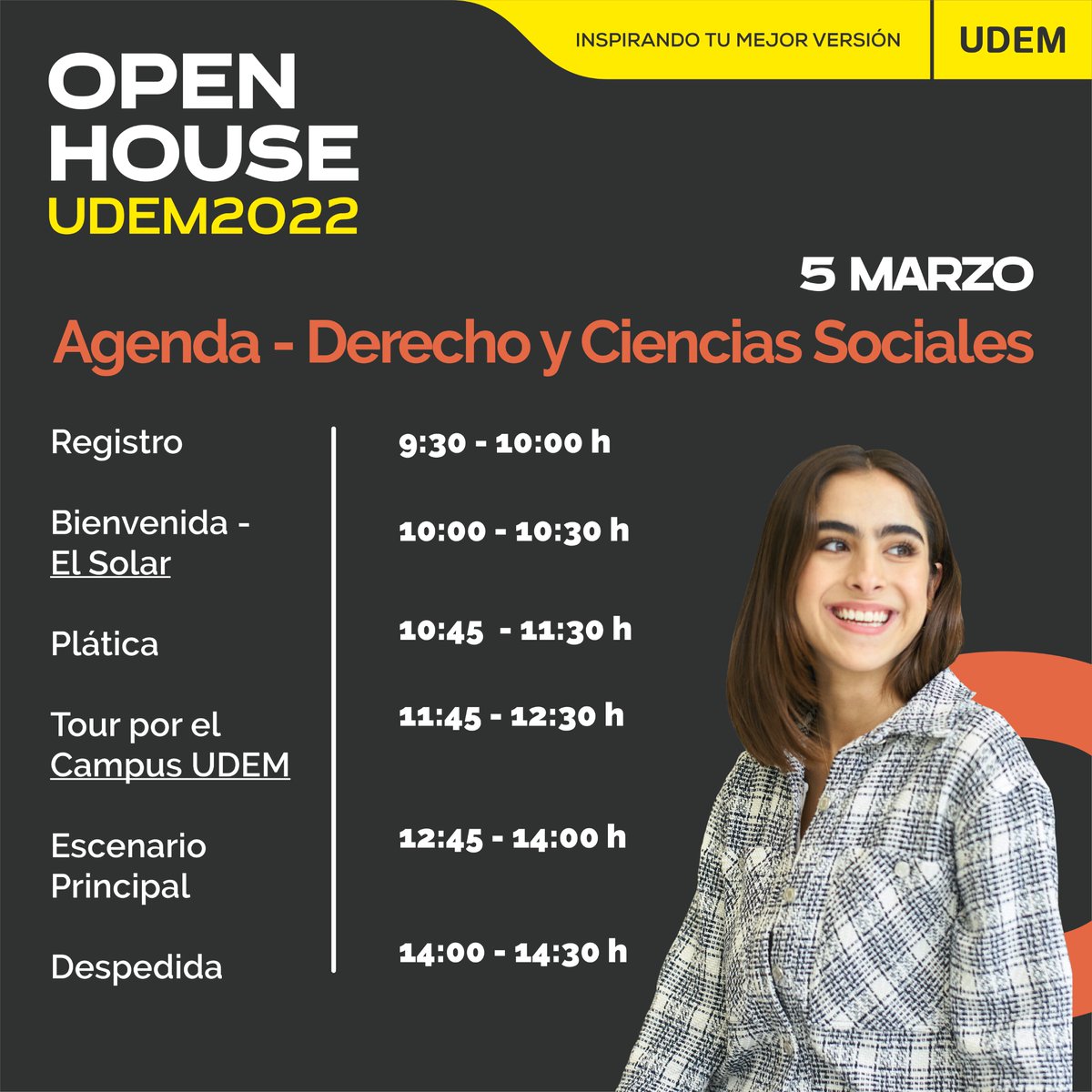 udem's tweet photo. 🚨#OpenHouseUDEM 🚨

Si estás interesado en carreras de @vicsaUDEM, @decsUDEM o @Ingenieria_UDEM, este 5 de marzo podrás conocer todas las oportunidades que te ofrece la UDEM y el campus de la universidad. 🤩 

➡️ https://t.co/IvZg69Ch2C 

#InspirandoTuMejorVersión https://t.co/ceTAk72nMy
