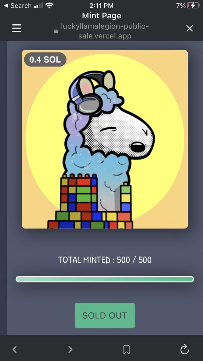I love every single one of you ❤️

Thank you SO much for supporting our project and selling out the collection in less than 1.5 hours!

Lucky Llama Legion to the MOON! 🚀🦙
