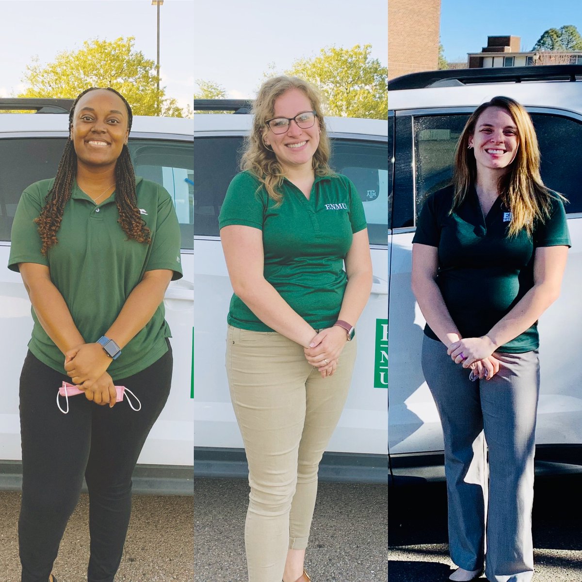enmurecruitment's tweet photo. Hey #ENMUFutureGreyhounds! This week we have KyAnna visiting schools in the Lubbock area, and Ryli &amp; Jessica visiting schools in Portales, Clovis, Floyd &amp; Melrose! 
Check us out at your schools visit to get your questions answered. 
#ENMU #Admissions #CollegeRep #RecruiterVisits https://t.co/lrK0v7f6Vp