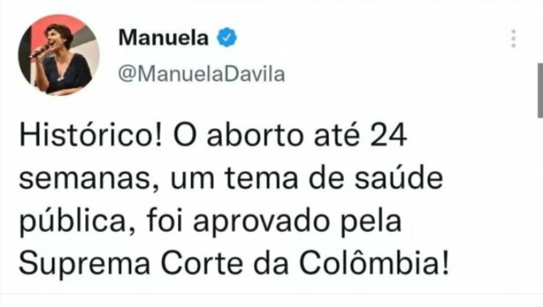 JessiqueOfc's tweet photo. Se o argumento "este ser não tem consciência" for mesmo válido para autorizar um aborto tardio, significa que a mãe da Manuela Davila ainda pode abortá-la. https://t.co/HjmPYBRvqU