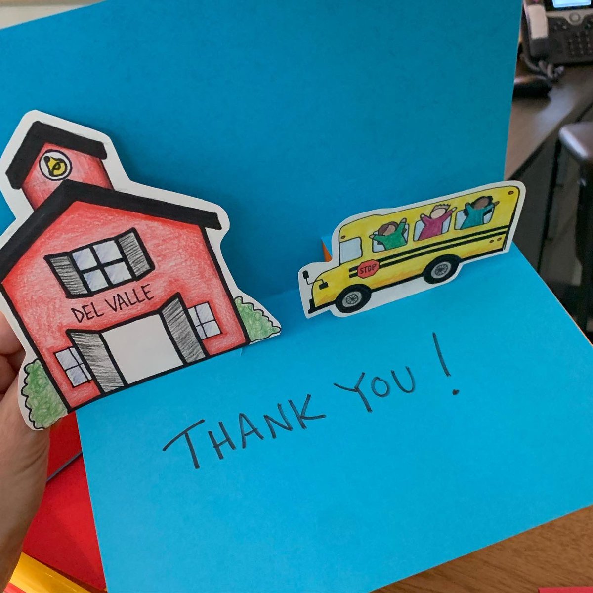 Art students created pop-up cards to celebrate our DVISD bus drivers for #lovethebus month! We are so grateful for those who get us to and from school safely each day. Thank you, DV bus drivers! #lovethebus #dvyouknow #dvproud #dvisdfinearts #arteducation #popupcard
