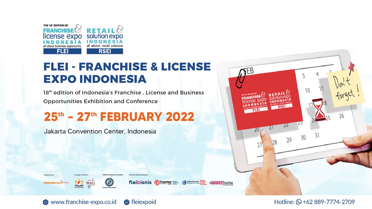 The gateway for international franchises, brands and licenses that are yet to be in Indonesia.

Contact Christopher@asiawidefranchise.com.sg for more information.

#weknowfranchising #franchising #franchise