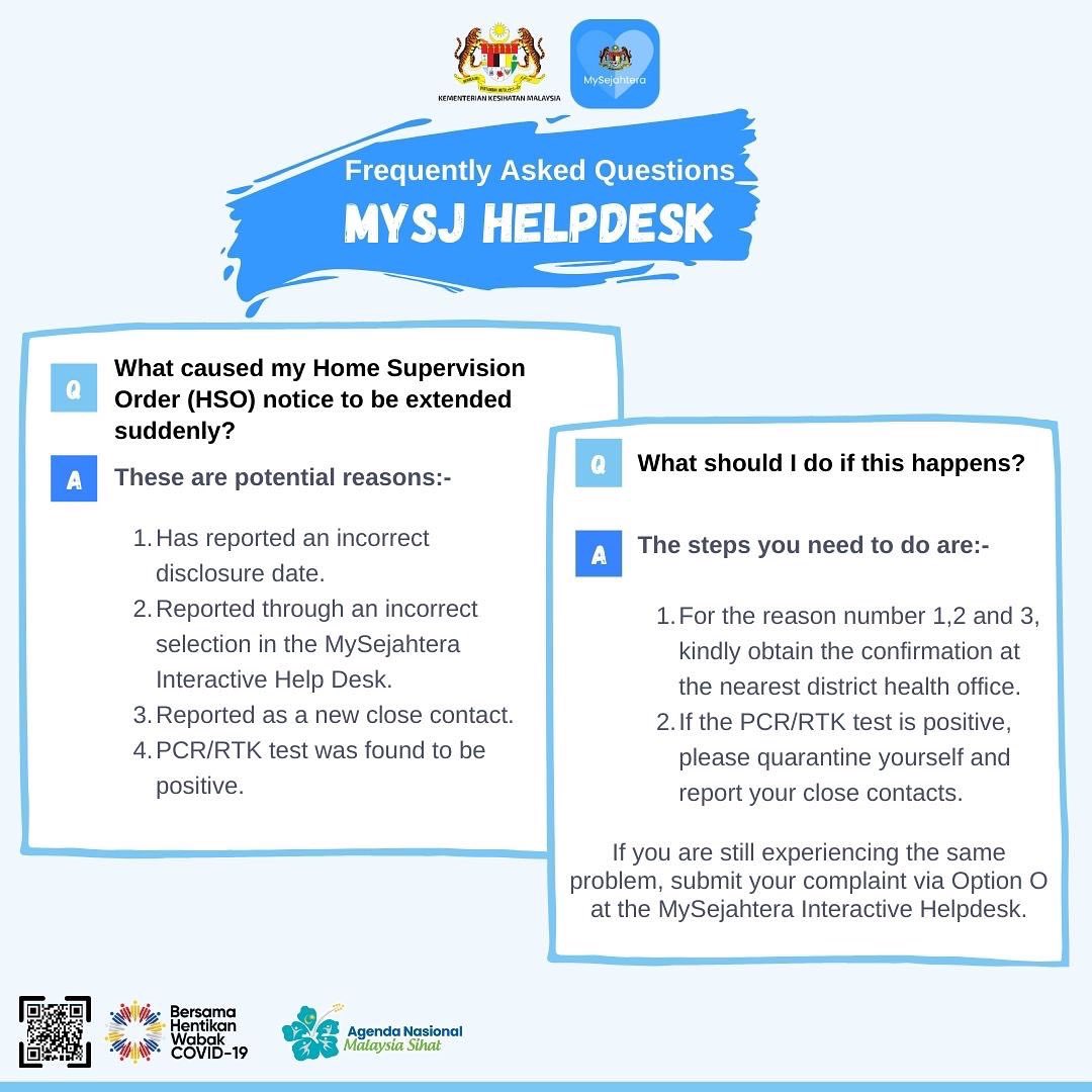 MySejahtera on Twitter "Why was my Home Surveillance Order (HSO