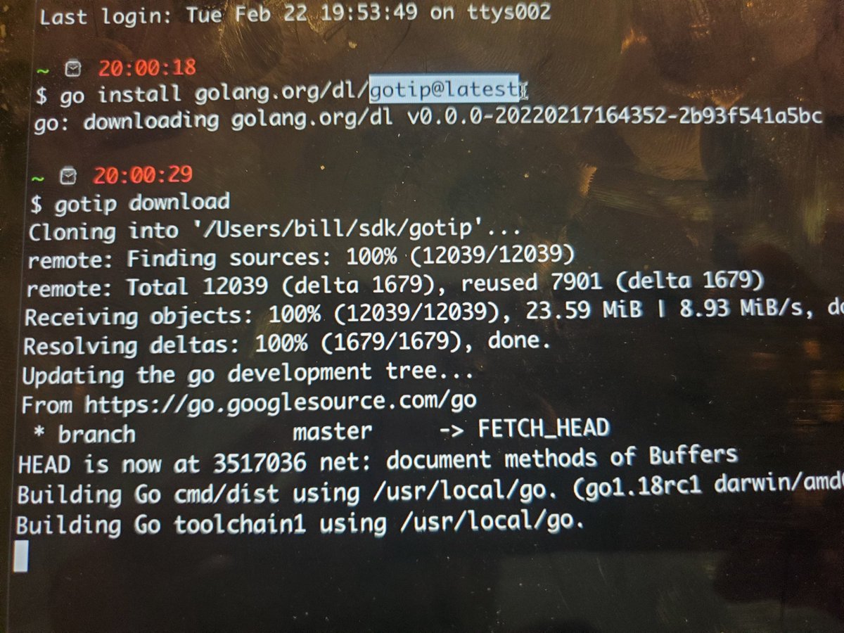 BostonGolang's tweet photo. If you want to work with a lot of different versions of #golang to try generics early or  get your Go packages ready for 1.18, download gotip!

From @goinggodotnet's unconference at #Go118Party https://t.co/bFQULAX0Vy
