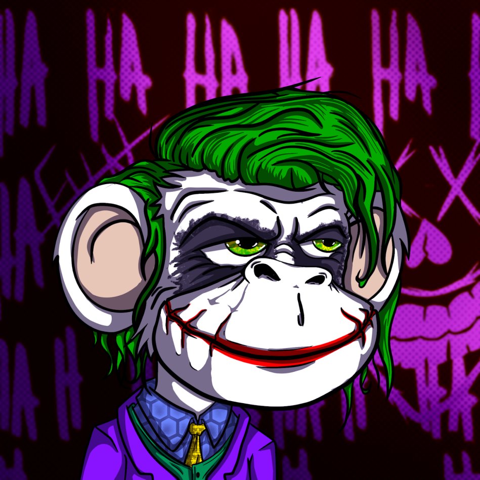 Jungle Bay Ape #1147 "Joker Ape" SOLD for 5 ETH 🚀

#JBAC #JungleBayApeClub #NFTs 
#NFTCommunity #NFTart #NFTartist