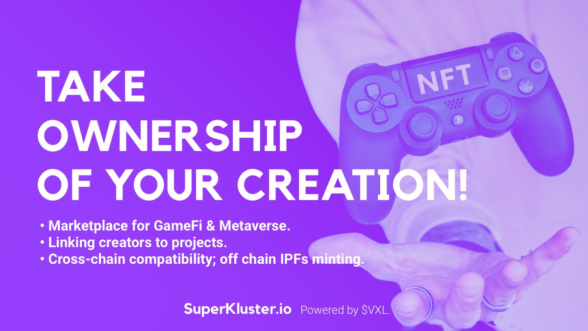 SuperKluster's tweet photo. @SuperKluster benefits, the best of them all cross-chain compatibility. 

Powered by $VXL, brought to you by @VoxelXnetwork. https://t.co/qhZJU6IFrV
