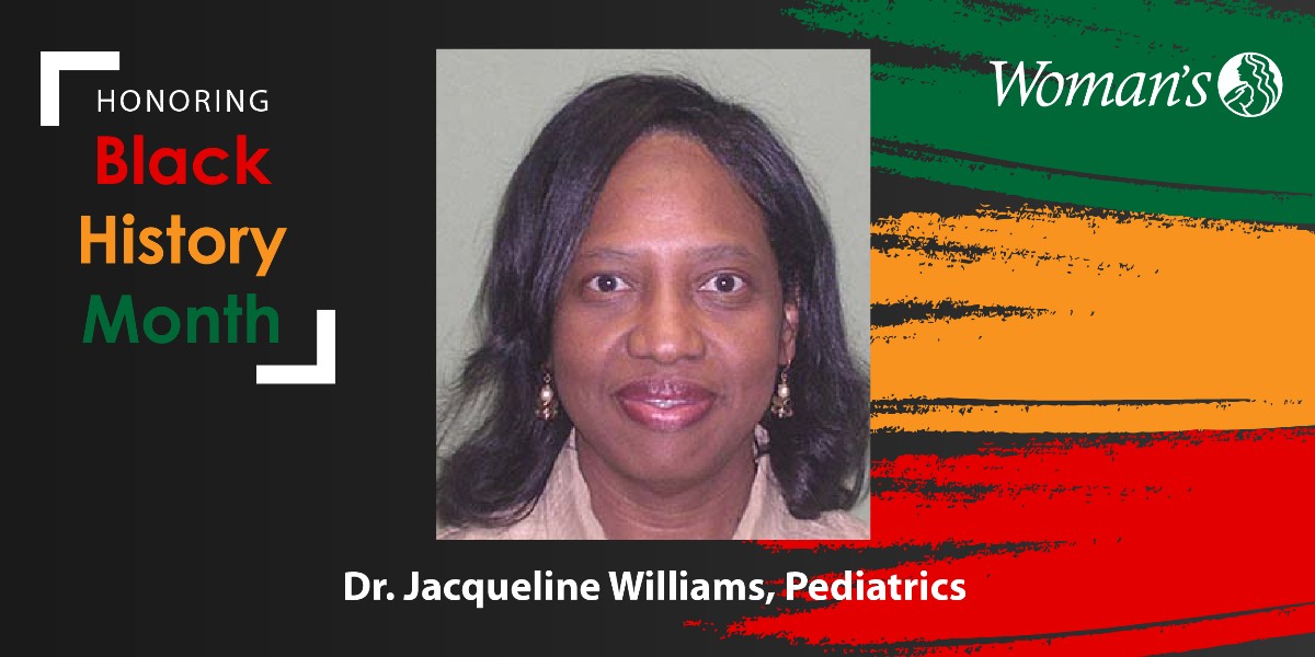 WomansHospital's tweet photo. Dr. Jacqueline Williams became the first African American woman on Woman's Medical Staff when she joined in 1984. Today we salute her and all the amazing women who followed in her footsteps to help improve the health of women and infants in our community! #BlackHistoryMonth https://t.co/A8FjTA5Bjg