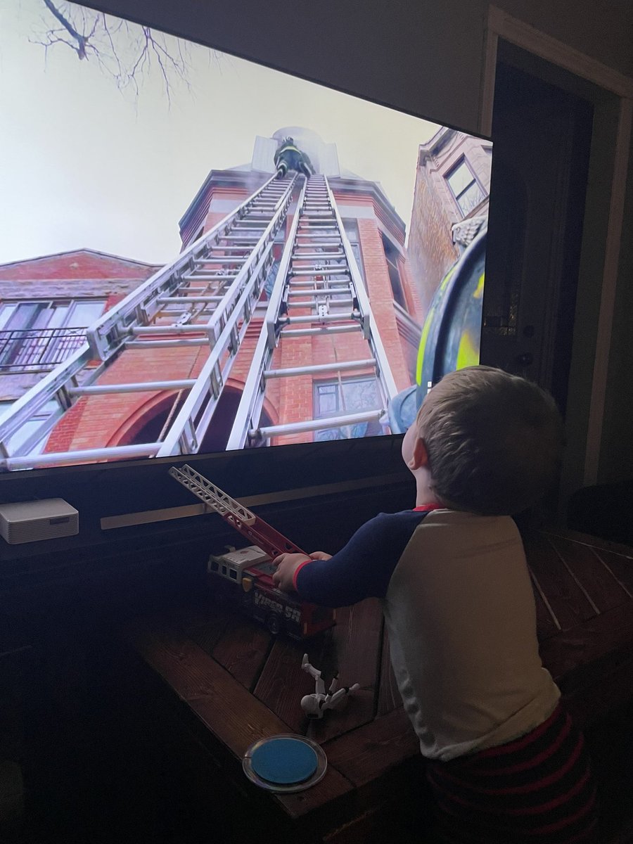 joelyfisher's tweet photo. @NBCOneChicago #chicagofire 
Mine &amp; my 2 year olds favourite show ever! I’m pretty sure we have a future firefighter on our hands! ❤️🔥🚒🧯🧑🏼‍🚒 https://t.co/XyNt5RZtff