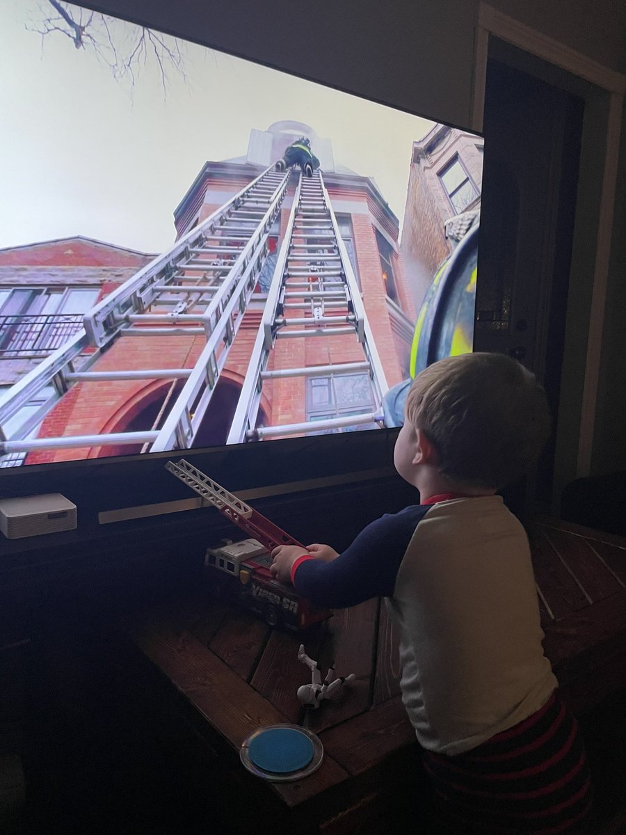 joelyfisher's tweet photo. @NBCOneChicago #chicagofire 
Mine &amp; my 2 year olds favourite show ever! I’m pretty sure we have a future firefighter on our hands! ❤️🔥🚒🧯🧑🏼‍🚒 https://t.co/XyNt5RZtff