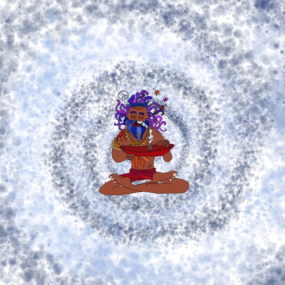 Hello <a href="/shamanzs/">Shamanzs 🔮</a> and <a href="/Brosmind/">Brosmind</a>!!! I made this hand draw shamanz!...took me some time but I'm so happy with the result!!! Hope you can see the chakras 🙏
Peace &amp; Love ❤️
#shamanzsnft #Shamanzs #NFT #peace #WallpapersNFT