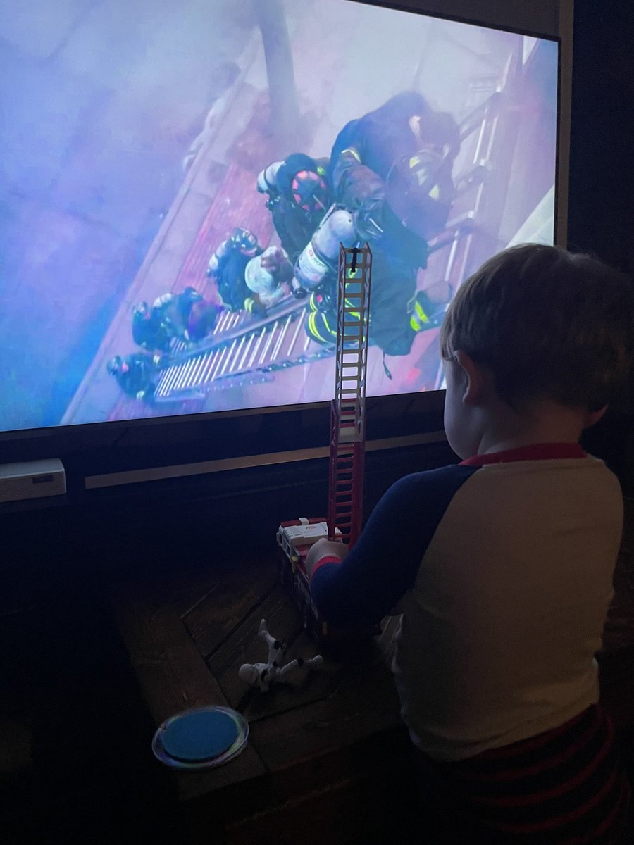 joelyfisher's tweet photo. @NBCOneChicago #chicagofire 
Mine &amp; my 2 year olds favourite show ever! I’m pretty sure we have a future firefighter on our hands! ❤️🔥🚒🧯🧑🏼‍🚒 https://t.co/XyNt5RZtff