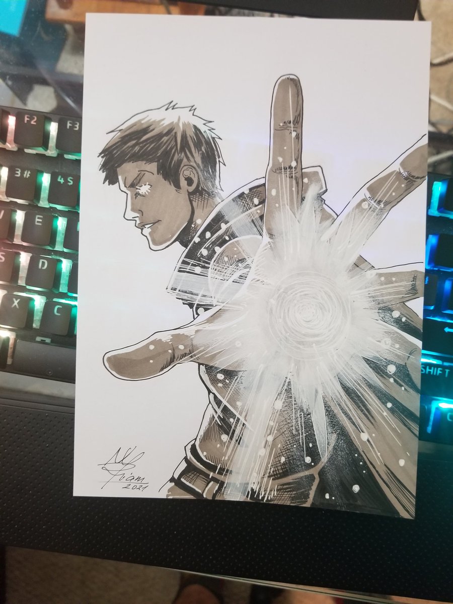 SporkingP's tweet photo. I was pleasantly surprised to find this in the mail today! An original @NyriamNowa drawing.  I need a frame. Amazing!! Support our content creator friends campaigns plus. All of them are talented I hope I am not missing people @InfinitaleComic @FatalJayShow
@TheRedGaze @Vinnieart https://t.co/NVA7QXGBVx