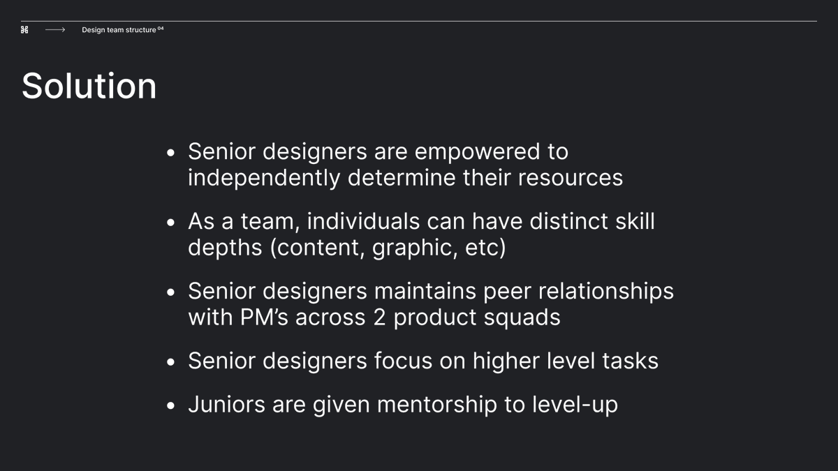 Design team structure.