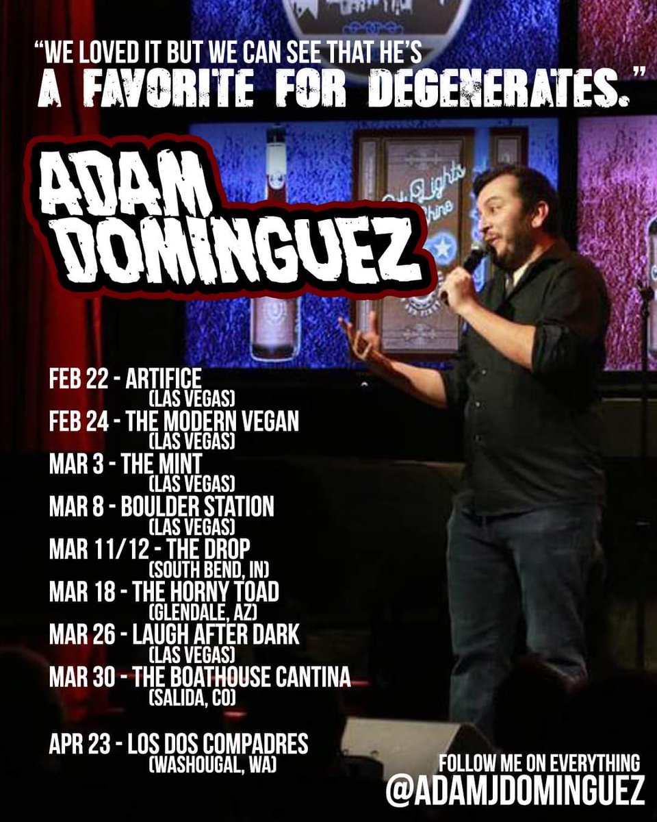 HERE WE GO. Come out and see me, yeah? 
#comedy #comedian #standupcomic #standupcomedy #standupcomedian #tour #ontheroad #lol #letsgo