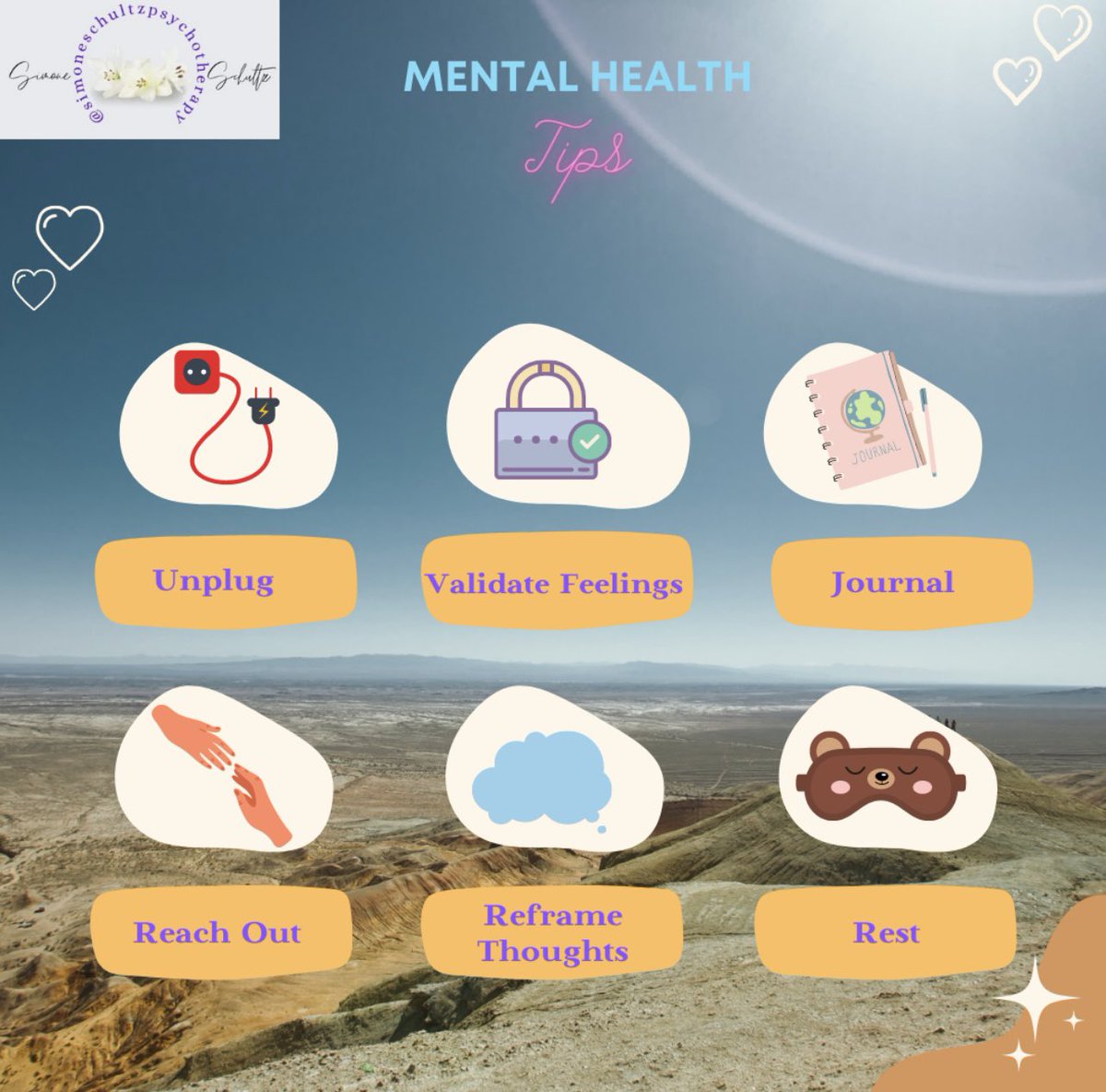 therapAISolve's tweet photo. #mentalhealthtips #therapy #selfcare #simoneschultzpsychotherapy https://t.co/utdMHrTPno