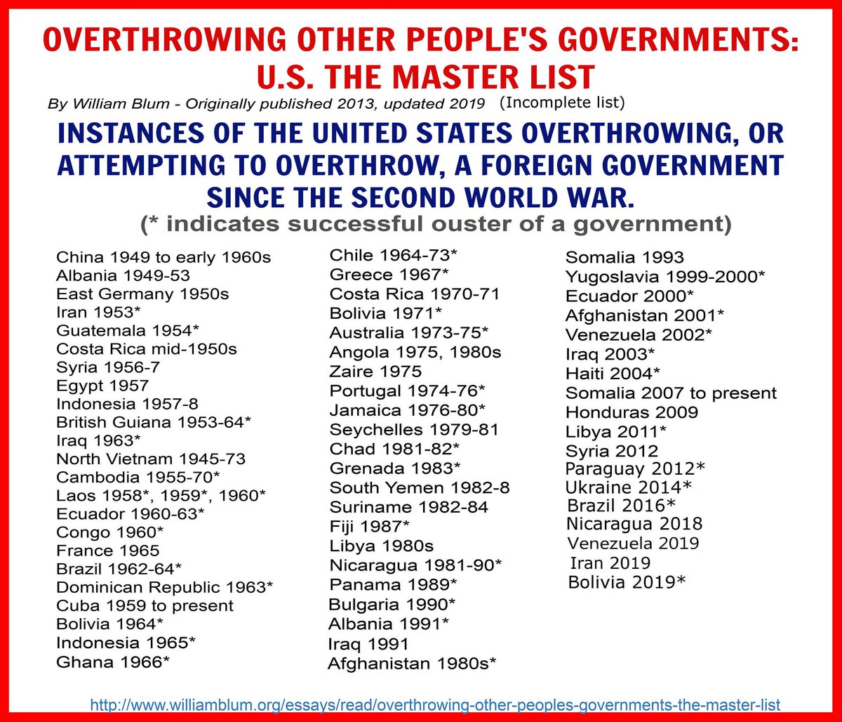 IgcNicolas's tweet photo. The US doesn't have the moral standing to lecture #Putin on respecting a country's sovereignty. #USinterventions are offensive, spanning the globe. Russia tends to be defensive when seen in the context of US meddling, like the #2014coup in #Ukraine https://t.co/PN9pAoVuSn https://t.co/zfeqr7qvC2