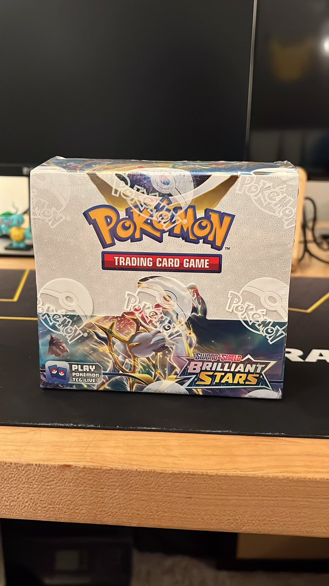 ProfConifer's tweet photo. First stream tomorrow? First (test) stream tomorrow!! Weโll be cracking this bad boy open tomorrow at 8pm ET / 5pm PT at https://t.co/zpK2IXTYGi! Hope to see you there!!
#PokemonTCG #BrilliantStars #FirstTwitchStream https://t.co/Kh5LFe6t8b