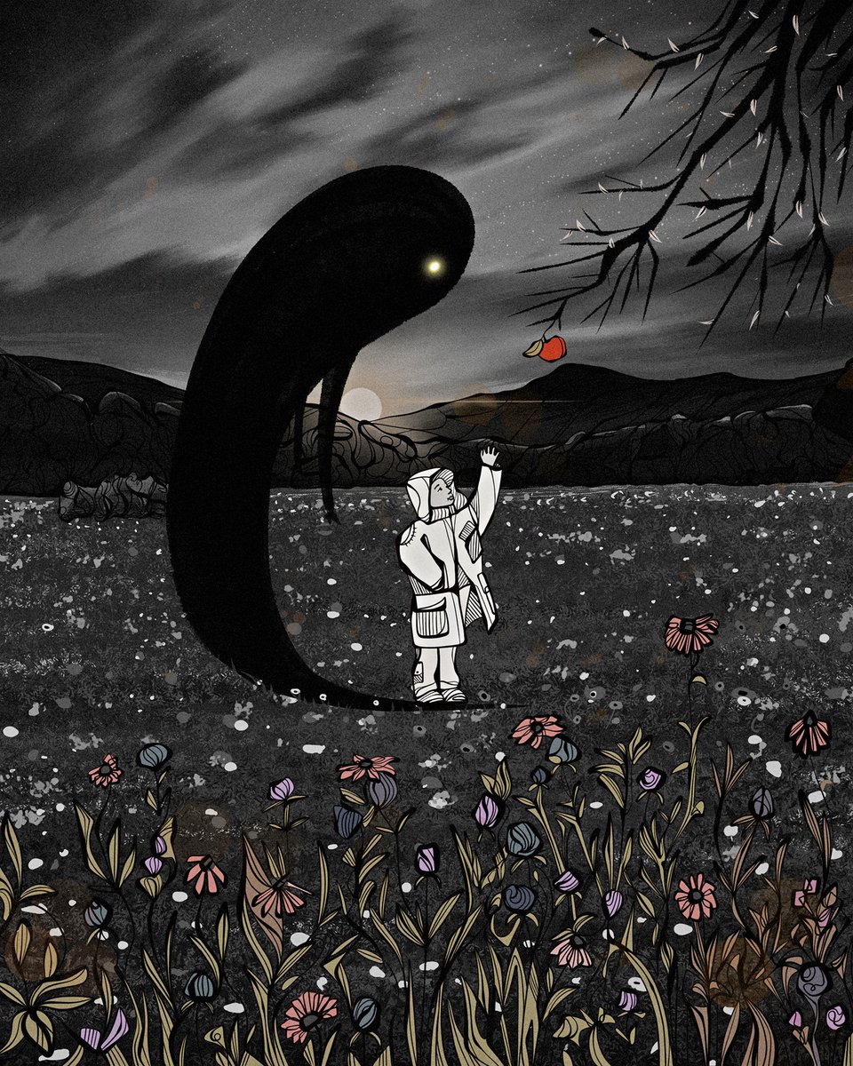 iamlaurael's tweet photo. 🍎 Temptation, the 2nd piece in The Lurkers collection. Auctions for the 1st two pieces start tomorrow on @exchgART. We'll kick things off at 6pm EST. Complete auction details TBA tomorrow. Stay lurkin'. 👀

#SolanaNFTs #NFTCommunity #NFTs https://t.co/SvuOTRE7lj