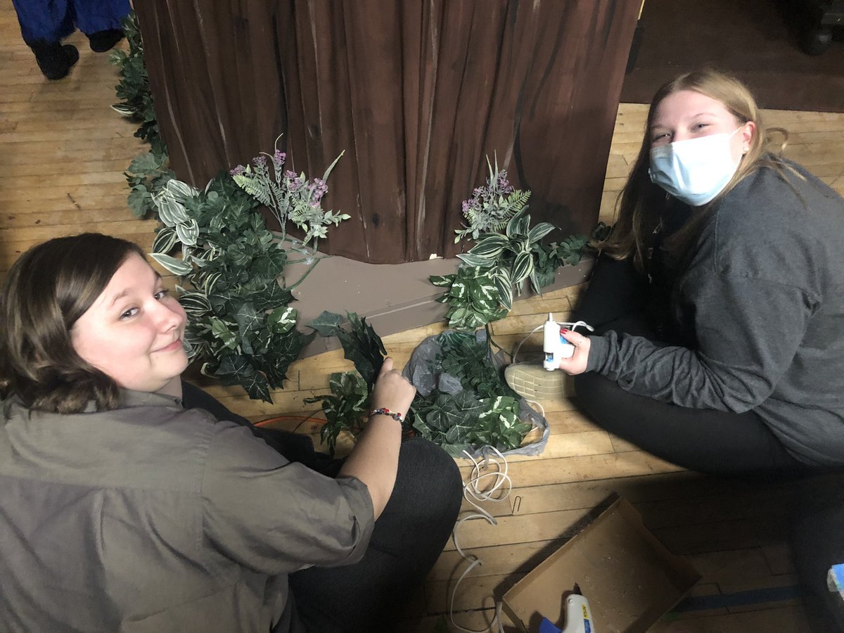 MasquersORHS's tweet photo. Props kids hard at work!!  Do you have your tickets for the event of the season?  Journey “Into the Woods” March 4-6. #orhsmasquers https://t.co/K0mIVYMoJU