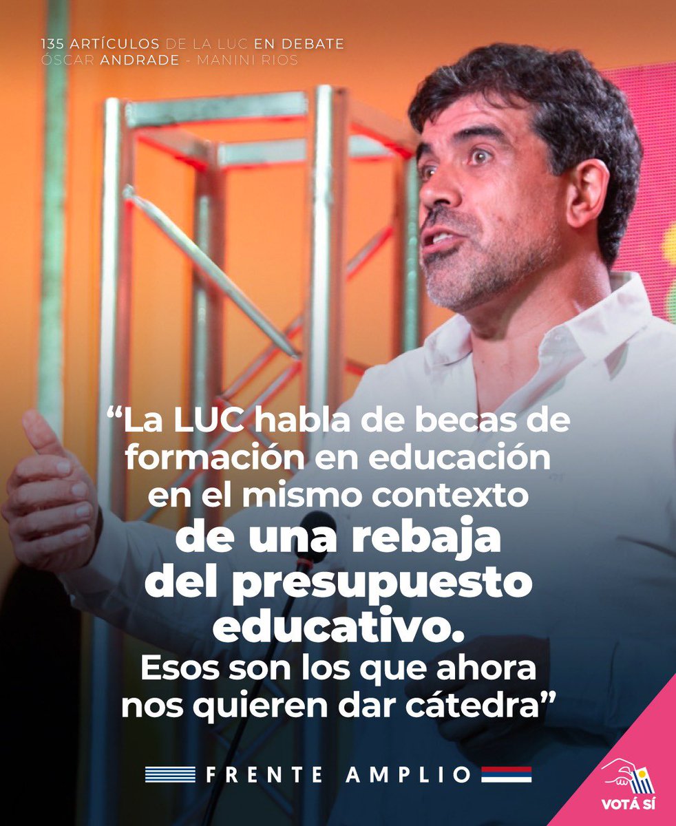 Frente_Amplio's tweet photo. Los que además quitaron presupuesto en ciencia y tecnología y recortaron 9000 becas de Uruguay estudia...
LOS MISMOS

#debateLUC
#VotáSí https://t.co/jYCjMV7IB8