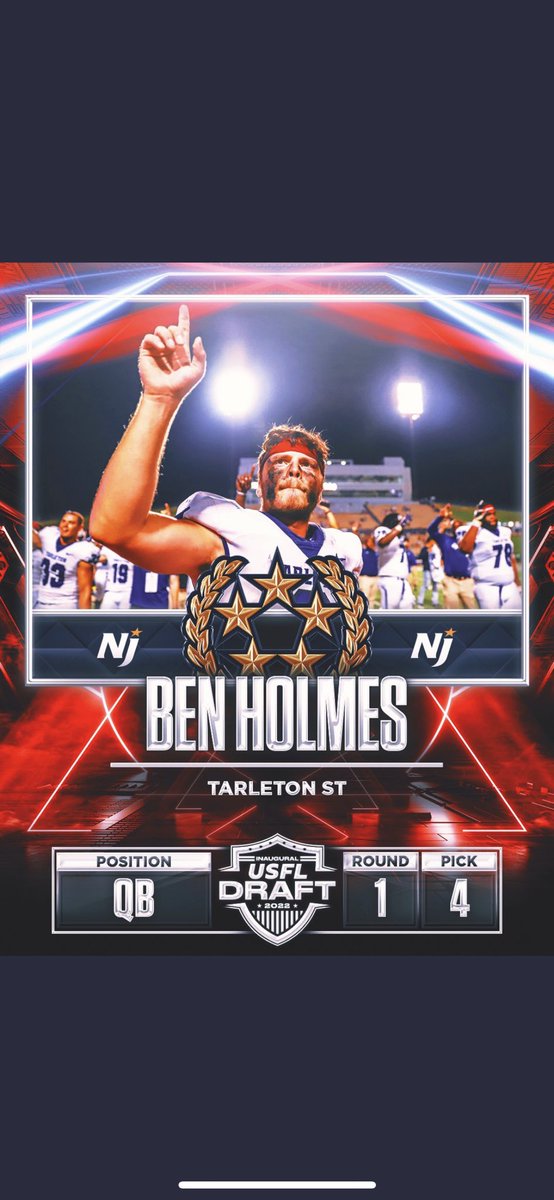 BenHolmesQB3's tweet photo. God is so good!! Thank you @USFL and the @USFLGenerals for this amazing opportunity! https://t.co/pXeSF87q9G