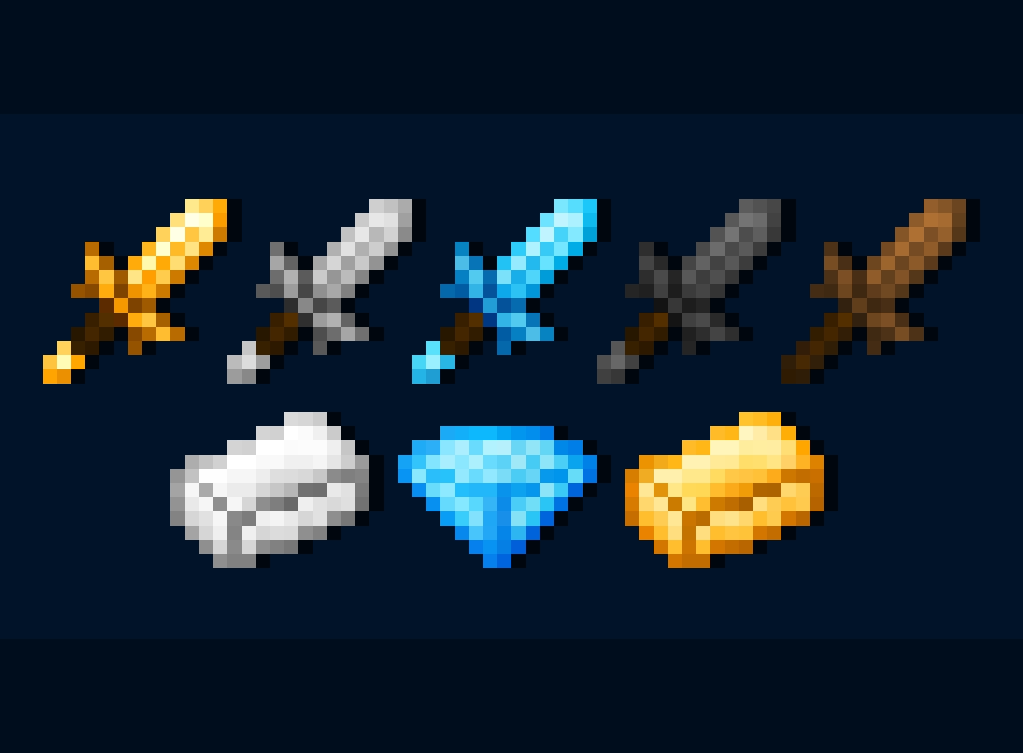 Some items for my biggest pack :D

RT and Like for the release!

(also comment what youtuber should get a unique version of this because i need ideas on who to annoy)

#pixelart #resourcepack #Minecraft