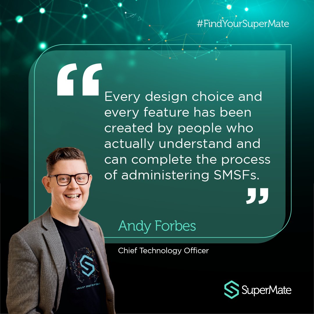 #FindYourSuperMate is live:

During a demonstration of processing a fund end-to-end in the new SuperMate, CTO Andy Forbes explains the thinking behind the build.

#SMSF #Superannuation #Fintech