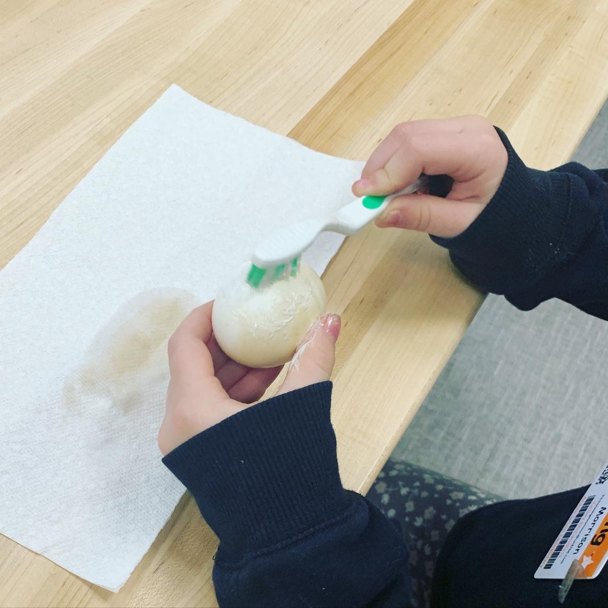 MAVSFACS's tweet photo. Today I got to watch students at Maize South Elementary learn about dental care and do an experiment with how soda can stain teeth! #266FutureTeachers Ms. Schneweis helped students scrub their egg back to white with toothpaste! https://t.co/NC80s7sDNr
